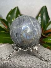 Load image into Gallery viewer, Labradorite Crystal Sphere Ball Blue Purple Flash