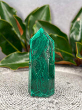 Load image into Gallery viewer, Beautiful Malachite Crystal Druzy Tower Point