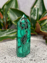 Load image into Gallery viewer, Beautiful Malachite Crystal Druzy Tower Point