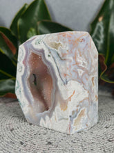 Load image into Gallery viewer, Moss Agate Crystal Freeform With Light Pink Druzy