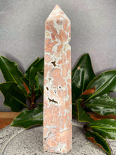 Load image into Gallery viewer, Pink Agate Crystal Tower With Druzies