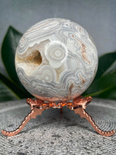 Load image into Gallery viewer, Stunning Mexican Crazy Lace Agate Crystal Sphere Druzy