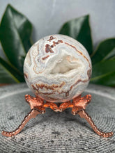 Load image into Gallery viewer, Pretty Mexican Crazy Lace Agate Crystal Sphere Druzy