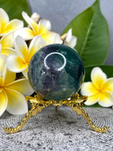 Load image into Gallery viewer, Striking Rainbow Fluorite Crystal Sphere Ball