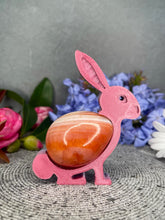 Load image into Gallery viewer, Carnelian Crystal Egg Carving With Adorable Easter Rabbit Bunny Stand