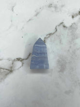 Load image into Gallery viewer, Serene Blue Lace Agate Crystal Tower Point 1pc