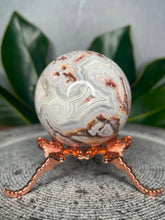 Load image into Gallery viewer, Pretty Mexican Crazy Lace Agate Crystal Sphere Druzy