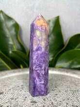 Load image into Gallery viewer, Elegant Rare High Quality Charoite Crystal Tower Point