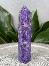 Load image into Gallery viewer, Rare High Quality Charoite Crystal Tower Point Crown Chakra