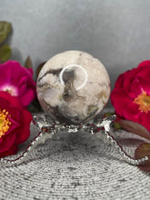 Load image into Gallery viewer, Beautiful Black Flower Agate Crystal Sphere
