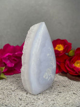 Load image into Gallery viewer, Inner Peace Blue Lace Agate Crystal Flame Cluster