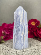 Load image into Gallery viewer, Stunning Blue Lace Agate Crystal Tower Point
