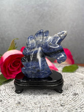 Load image into Gallery viewer, Stunning Sodalite Crystal Unicorn Carving