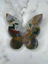 Load image into Gallery viewer, Stunning Ocean Jasper Butterfly Carving 1pc