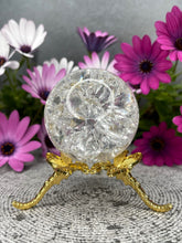 Load image into Gallery viewer, Beautiful Crackle Clear Quartz Crystal Sphere