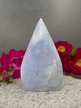 Load image into Gallery viewer, Calming Blue Lace Agate Crystal Flame Cluster
