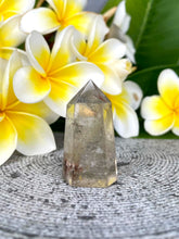 Load image into Gallery viewer, Inner Peace Garden Quartz Lodolite Crystal Tower Point
