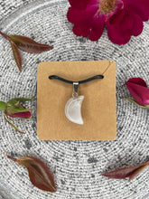 Load image into Gallery viewer, White Agate Crescent Moon Necklace