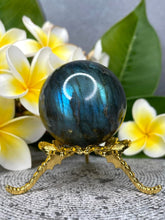 Load image into Gallery viewer, Labradorite Crystal Sphere Ball Blue Flash