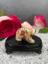 Load image into Gallery viewer, Mexican Crazy Lace Agate Crystal Bear Carving