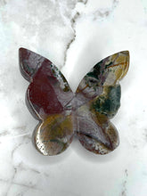 Load image into Gallery viewer, Stunning Ocean Jasper Butterfly Carving 1pc