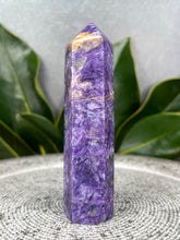 Load image into Gallery viewer, Rare High Quality Charoite Crystal Tower Point Crown Chakra