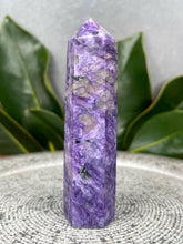 Load image into Gallery viewer, Rare High Quality Charoite Crystal Tower Point Crown Chakra