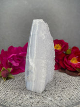 Load image into Gallery viewer, Calming Blue Lace Agate Crystal Flame Cluster