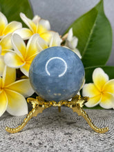 Load image into Gallery viewer, Calming Blue Calcite Crystal Sphere