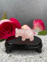 Load image into Gallery viewer, Rose Quartz Crystal Hippopotamus Carving