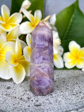 Load image into Gallery viewer, Stunning Mexican Crazy Lace Agate Amethyst Crystal Tower Point