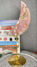 Load image into Gallery viewer, Crystal Moon Holder Stand Base With Zodiac Signs