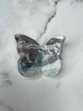 Load image into Gallery viewer, Beautiful Moss Agate Butterfly Carving 1pc