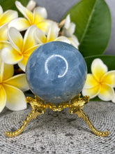 Load image into Gallery viewer, Beautiful Blue Calcite Crystal Sphere