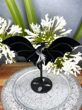 Load image into Gallery viewer, Obsidian Crystal Dragon Wings On Black Dragon Stand