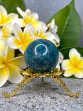 Load image into Gallery viewer, Natural Blue Apatite Crystal Sphere Ball