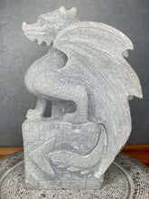 Load image into Gallery viewer, Incredible Handcrafted Angelite Dragon Carving 1.33kg