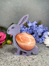 Load image into Gallery viewer, Carnelian Crystal Egg Carving With Adorable Easter Rabbit Bunny Stand