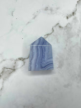 Load image into Gallery viewer, Serene Blue Lace Agate Crystal Tower Point 1pc