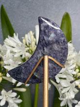 Load image into Gallery viewer, Stunning Iolite Crystal Crescent Moon With Flash