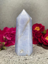 Load image into Gallery viewer, Beautiful Blue Lace Agate Crystal Tower Point