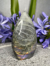 Load image into Gallery viewer, Spiritual Growth Labradorite Crystal Flame With Flash