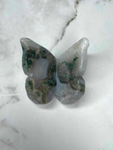 Load image into Gallery viewer, Beautiful Moss Agate Butterfly Carving 1pc