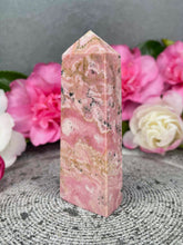 Load image into Gallery viewer, Gorgeous Peruvian Pink Rhodonite Crystal Tower Point