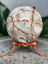 Load image into Gallery viewer, Grounding Mexican Crazy Lace Agate Crystal Sphere Druzy