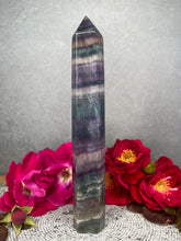Load image into Gallery viewer, Beautiful Colorful Fluorite Crystal Tower Point