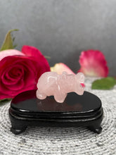 Load image into Gallery viewer, Rose Quartz Crystal Hippopotamus Carving