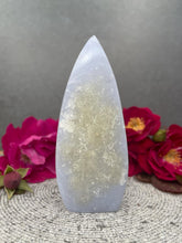 Load image into Gallery viewer, Soothing Blue Lace Agate Crystal Flame Cluster