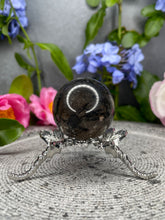 Load image into Gallery viewer, Strength Black Tourmalated Smoky Quartz Crystal Sphere