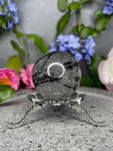 Load image into Gallery viewer, Stunning Black Tourmalated Quartz Crystal Sphere